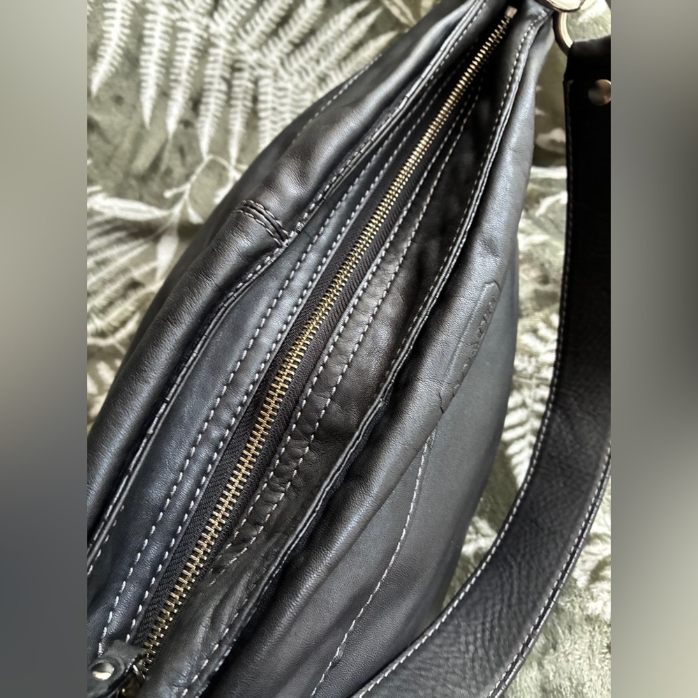 Coach Black Leather Hobo Shoulder Bag - Picture 5 of 15